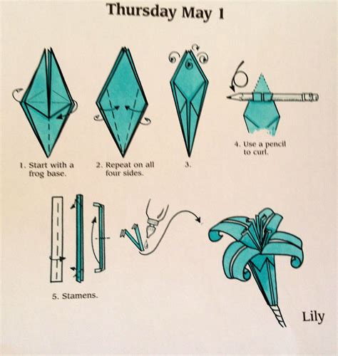 easy origami lily|foldable lily template.